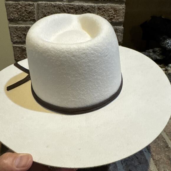 Brixton Cohen Cowboy Hat Mens Size Small (7) Dove 100% Felt Leather - Picture 8 of 16
